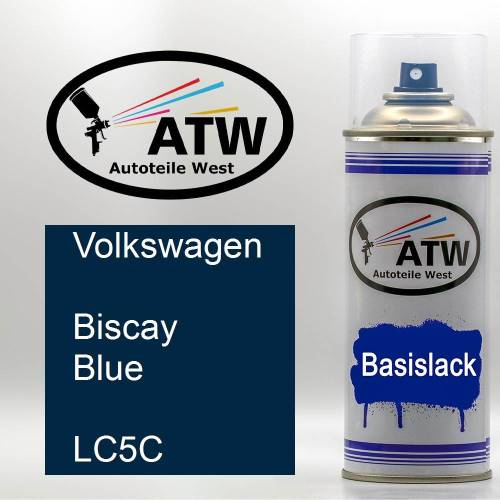 Volkswagen, Biscay Blue, LC5C: 400ml Sprühdose, von ATW Autoteile West.